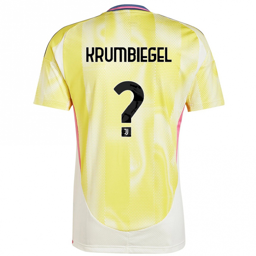 Enfant Football Maillot Paulina Krumbiegel #0 Jaune Solaire Tenues Extérieur 2024/25