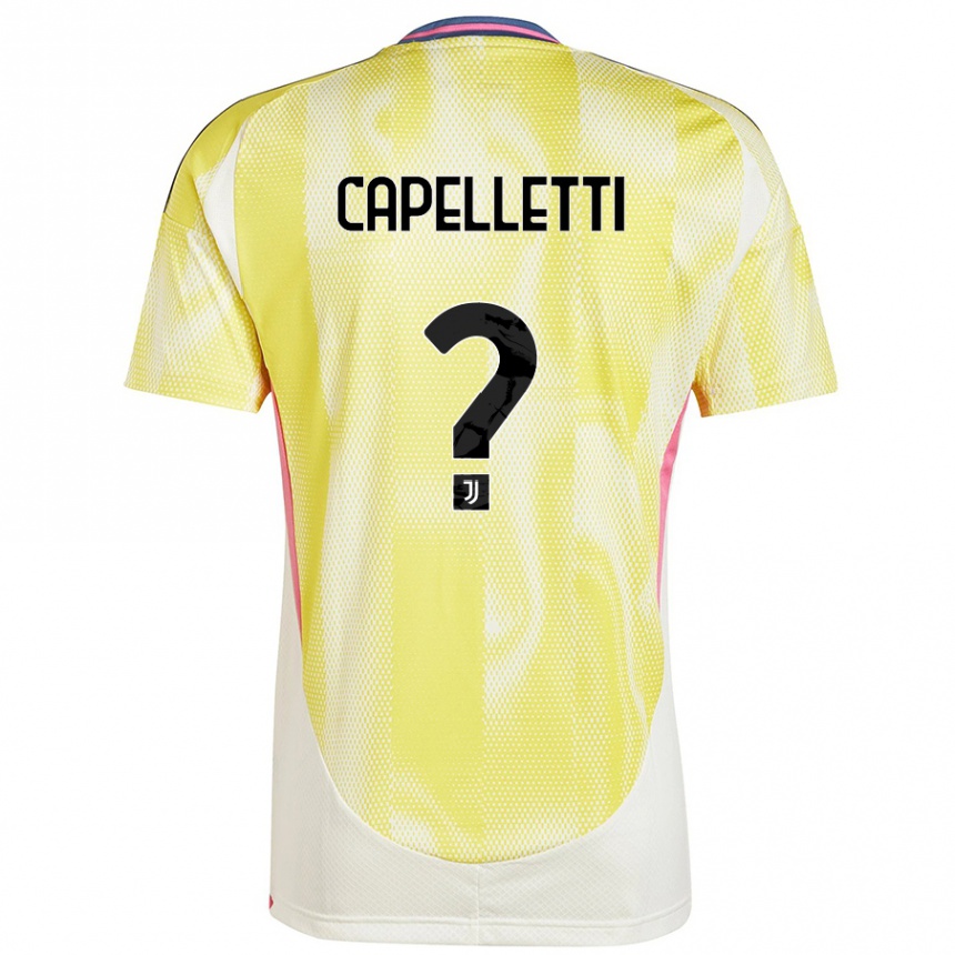 Enfant Football Maillot Alessia Capelletti #0 Jaune Solaire Tenues Extérieur 2024/25