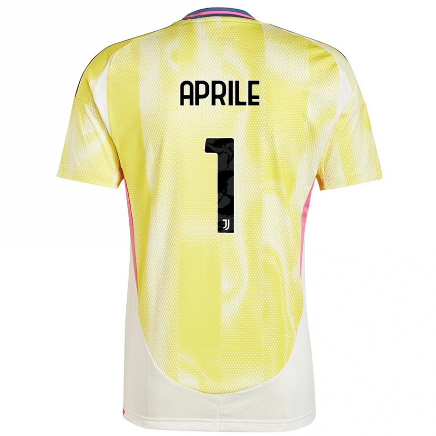 Enfant Football Maillot Roberta Aprile #1 Jaune Solaire Tenues Extérieur 2024/25