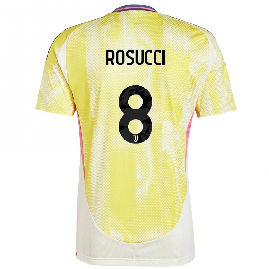 Enfant Football Maillot Martina Rosucci #8 Jaune Solaire Tenues Extérieur 2024/25