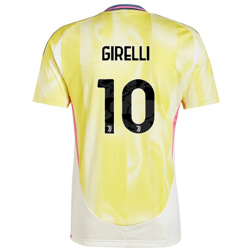 Enfant Football Maillot Cristiana Girelli #10 Jaune Solaire Tenues Extérieur 2024/25