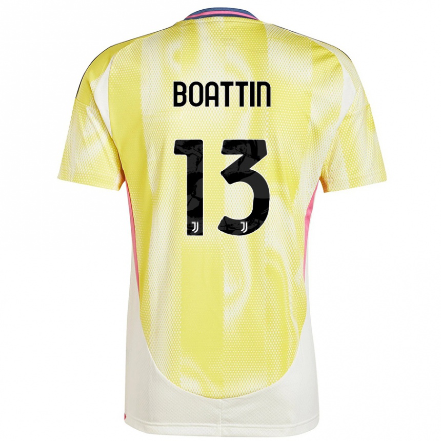 Enfant Football Maillot Lisa Boattin #13 Jaune Solaire Tenues Extérieur 2024/25