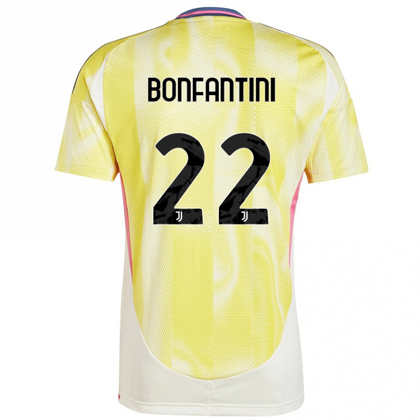 Enfant Football Maillot Agnese Bonfantini #22 Jaune Solaire Tenues Extérieur 2024/25