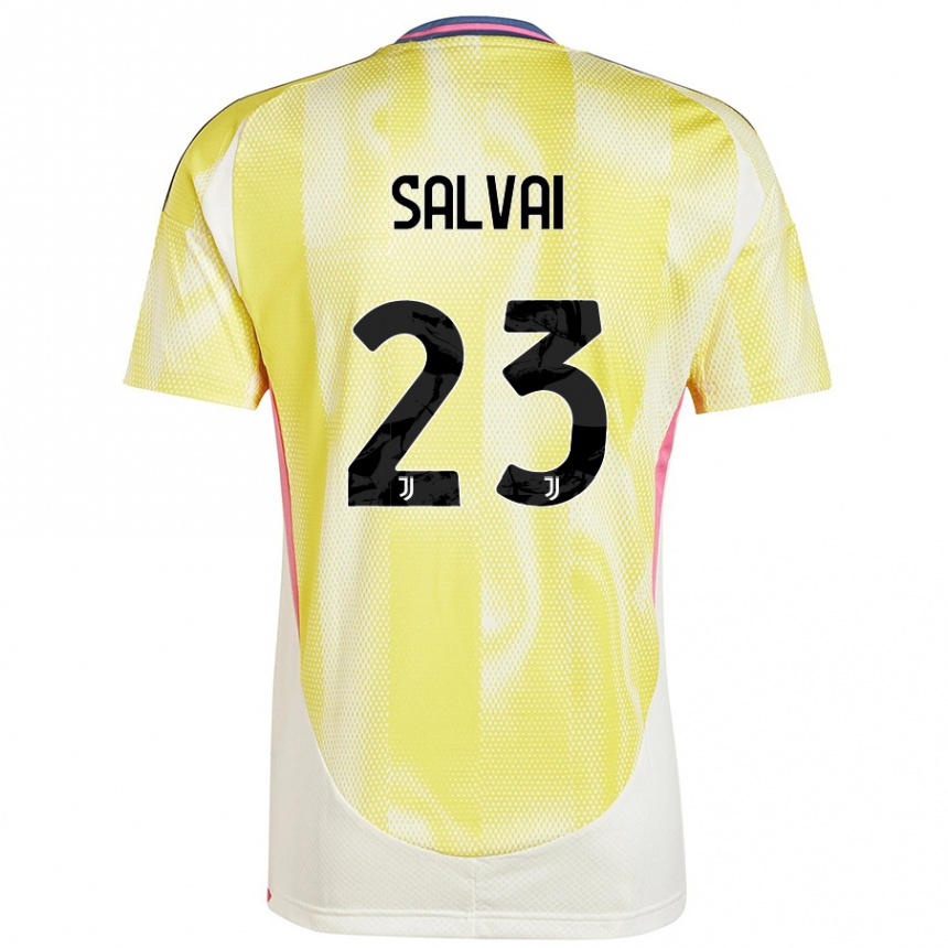 Enfant Football Maillot Cecilia Salvai #23 Jaune Solaire Tenues Extérieur 2024/25