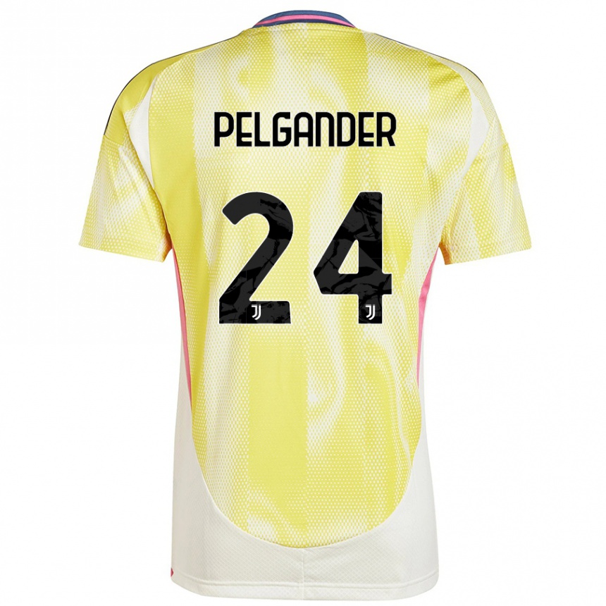 Enfant Football Maillot Elsa Pelgander #24 Jaune Solaire Tenues Extérieur 2024/25