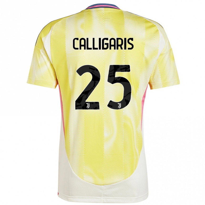 Enfant Football Maillot Viola Calligaris #25 Jaune Solaire Tenues Extérieur 2024/25