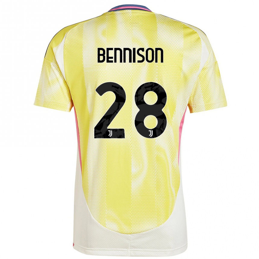 Enfant Football Maillot Hanna Bennison #28 Jaune Solaire Tenues Extérieur 2024/25