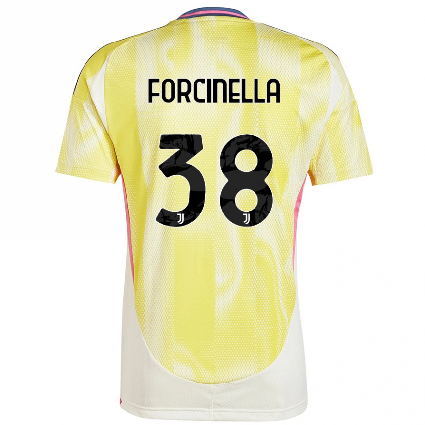 Enfant Football Maillot Camilla Forcinella #38 Jaune Solaire Tenues Extérieur 2024/25