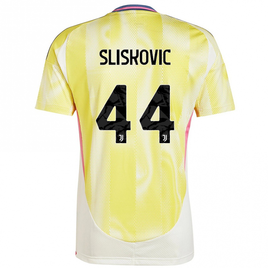 Enfant Football Maillot Gloria Slišković #44 Jaune Solaire Tenues Extérieur 2024/25