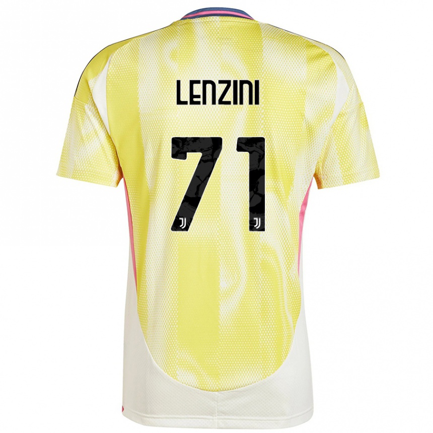 Enfant Football Maillot Martina Lenzini #71 Jaune Solaire Tenues Extérieur 2024/25