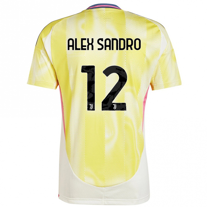 Enfant Football Maillot Alex Sandro #12 Jaune Solaire Tenues Extérieur 2024/25