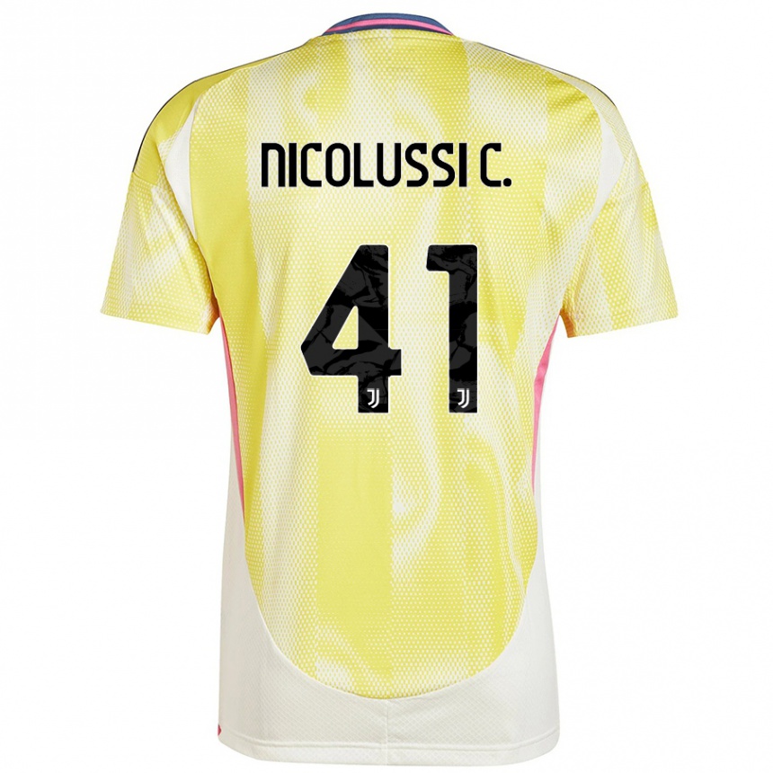 Enfant Football Maillot Hans Nicolussi Caviglia #41 Jaune Solaire Tenues Extérieur 2024/25