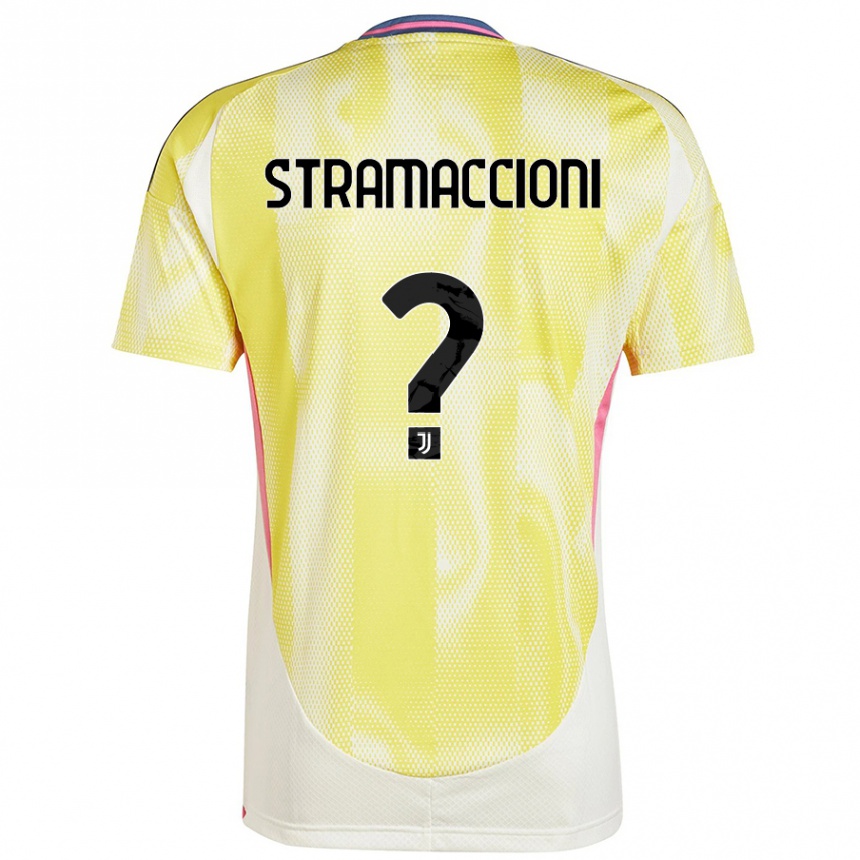 Enfant Football Maillot Diego Stramaccioni #0 Jaune Solaire Tenues Extérieur 2024/25