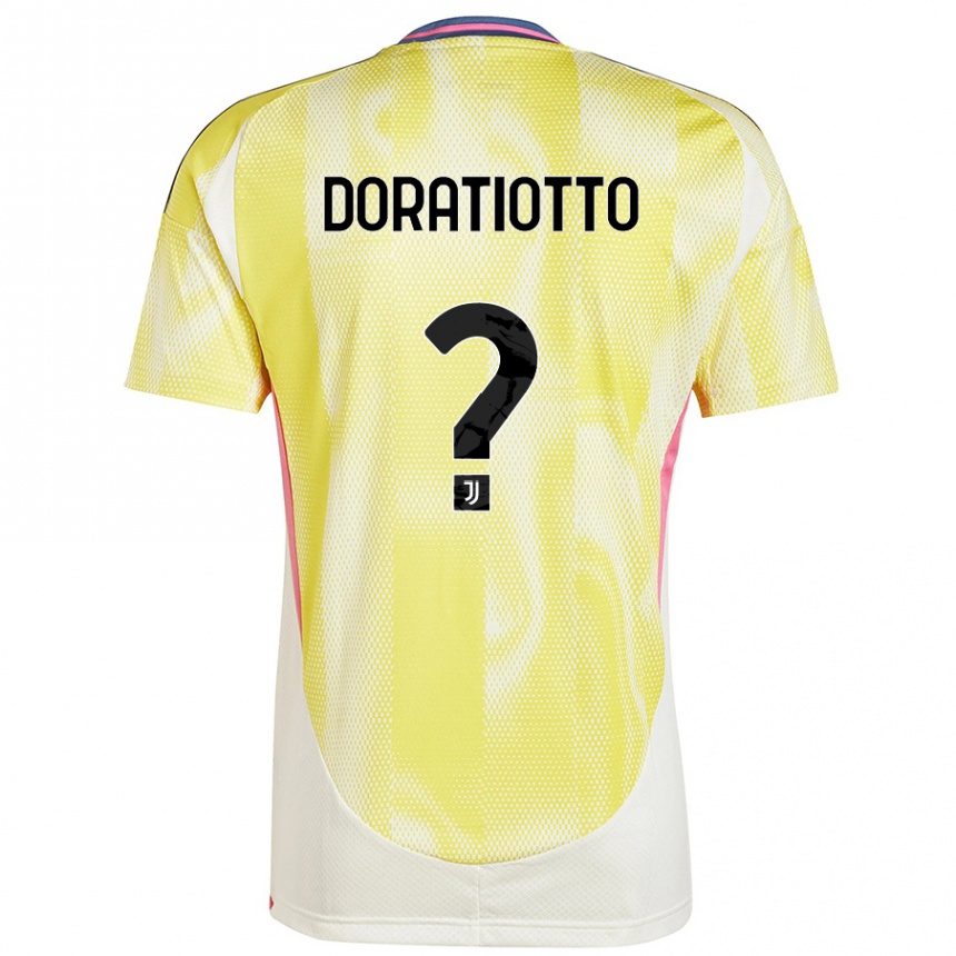 Enfant Football Maillot Giulio Doratiotto #0 Jaune Solaire Tenues Extérieur 2024/25