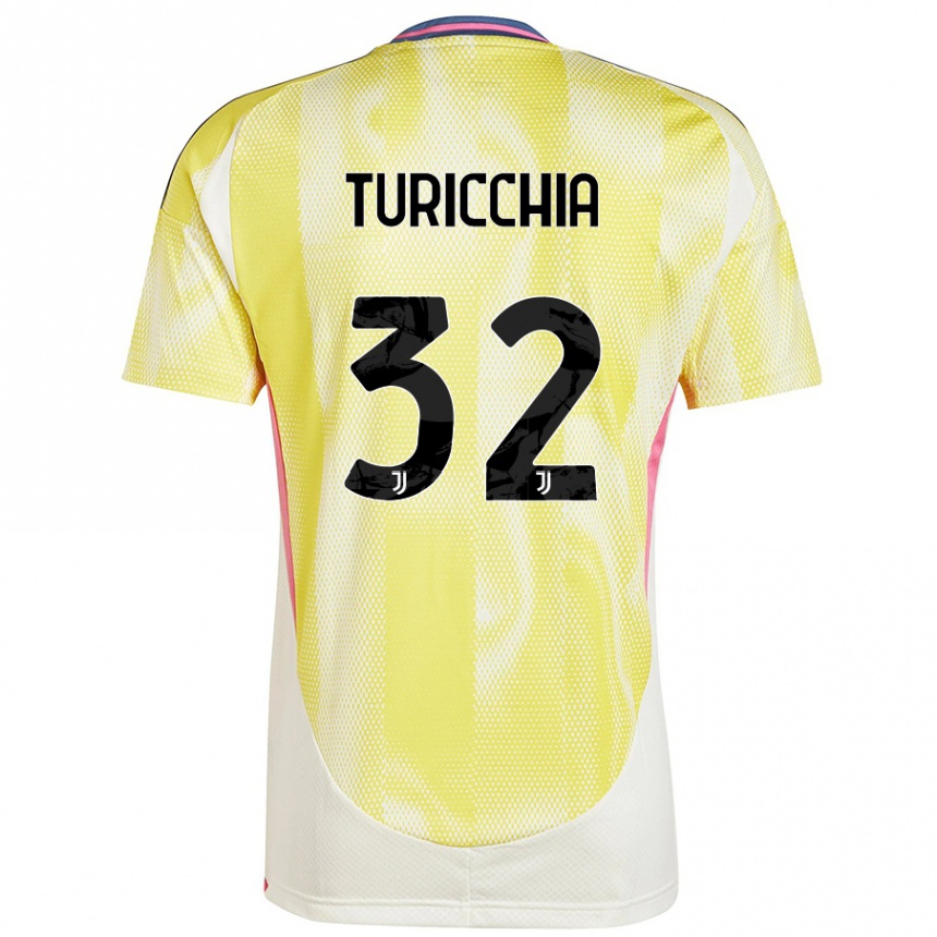 Enfant Football Maillot Riccardo Turicchia #32 Jaune Solaire Tenues Extérieur 2024/25