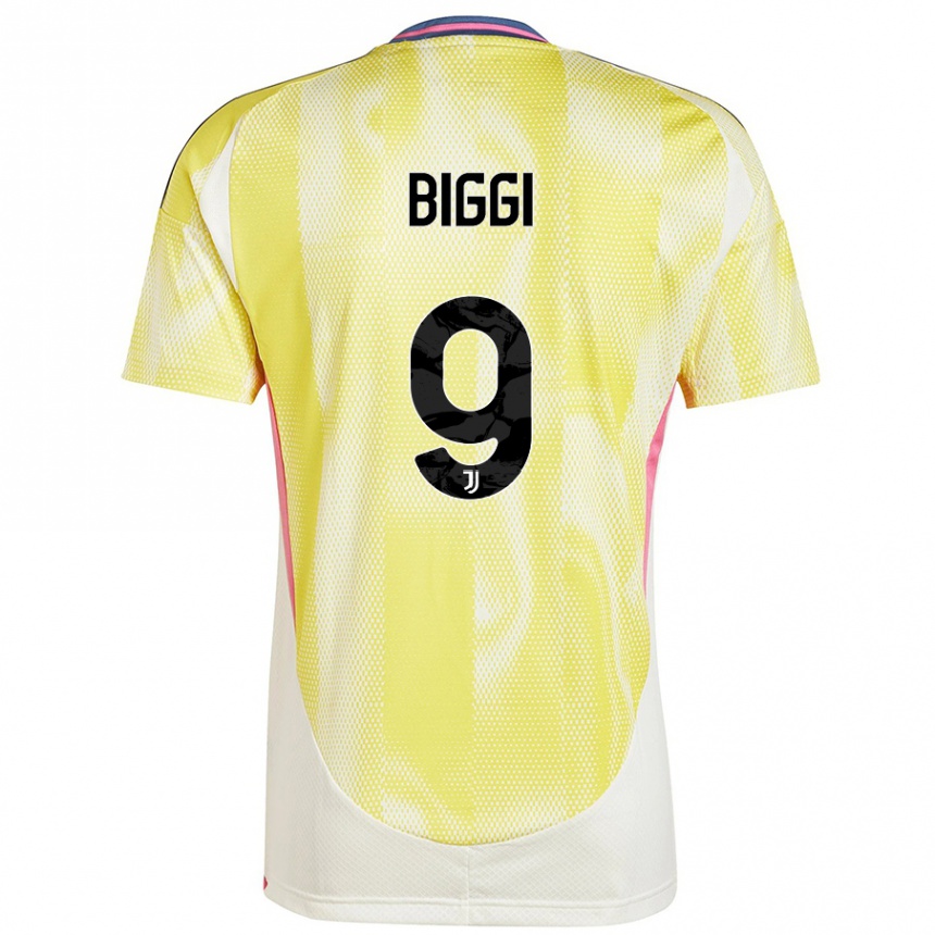 Enfant Football Maillot Silvano Biggi #9 Jaune Solaire Tenues Extérieur 2024/25