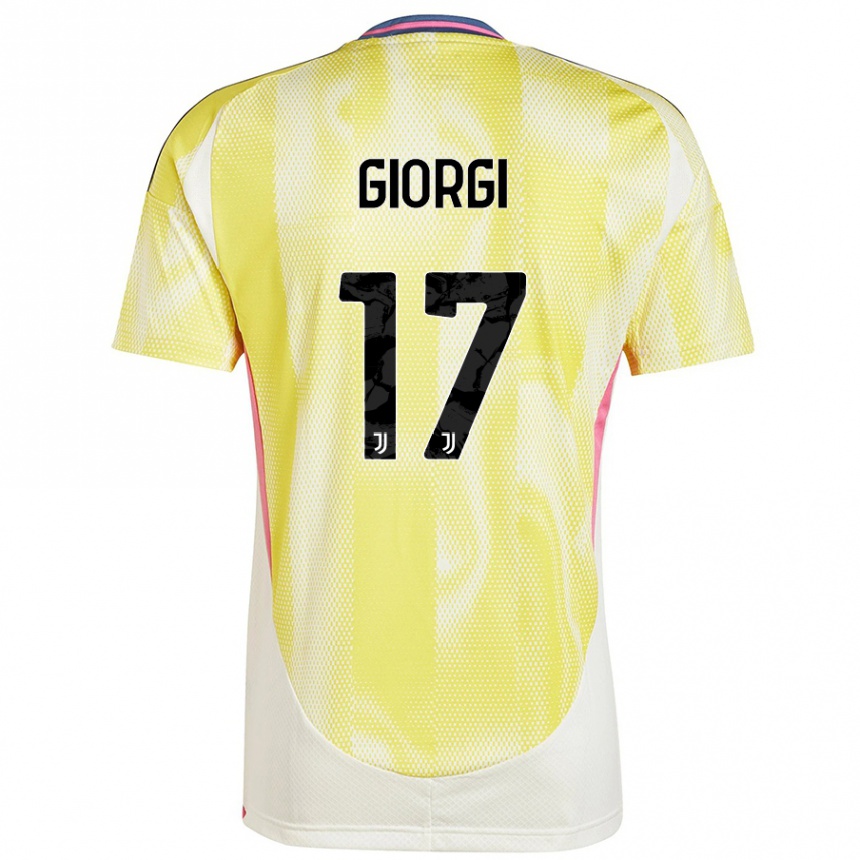 Enfant Football Maillot Lorenzo Giorgi #17 Jaune Solaire Tenues Extérieur 2024/25