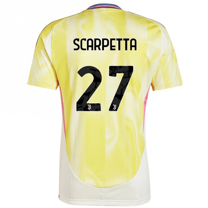 Enfant Football Maillot Jacopo Scarpetta #27 Jaune Solaire Tenues Extérieur 2024/25