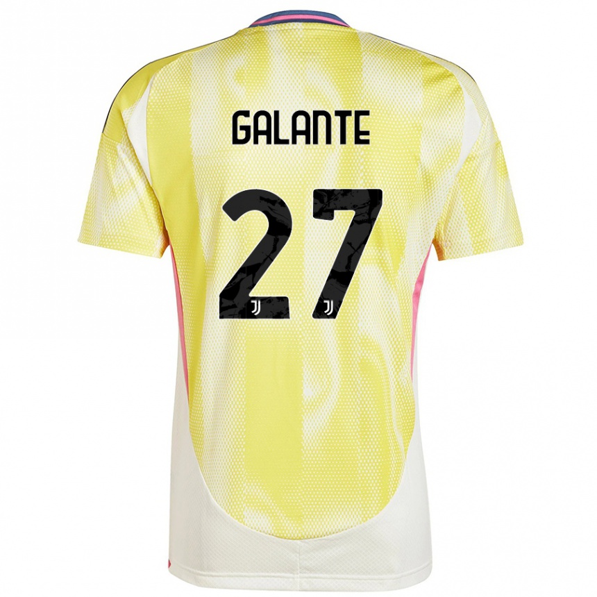 Enfant Football Maillot Tommaso Galante #27 Jaune Solaire Tenues Extérieur 2024/25