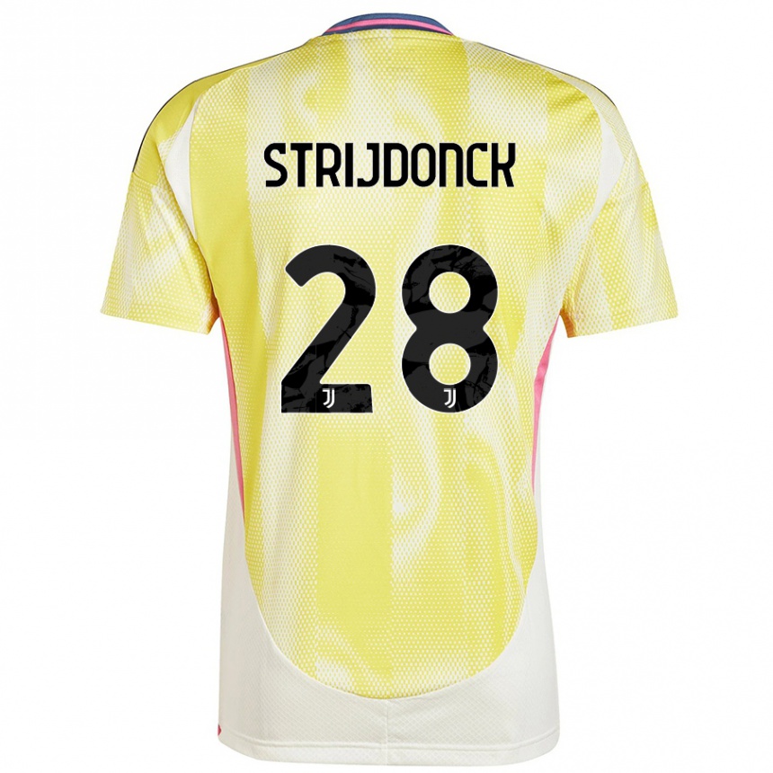 Enfant Football Maillot Bayron Strijdonck #28 Jaune Solaire Tenues Extérieur 2024/25