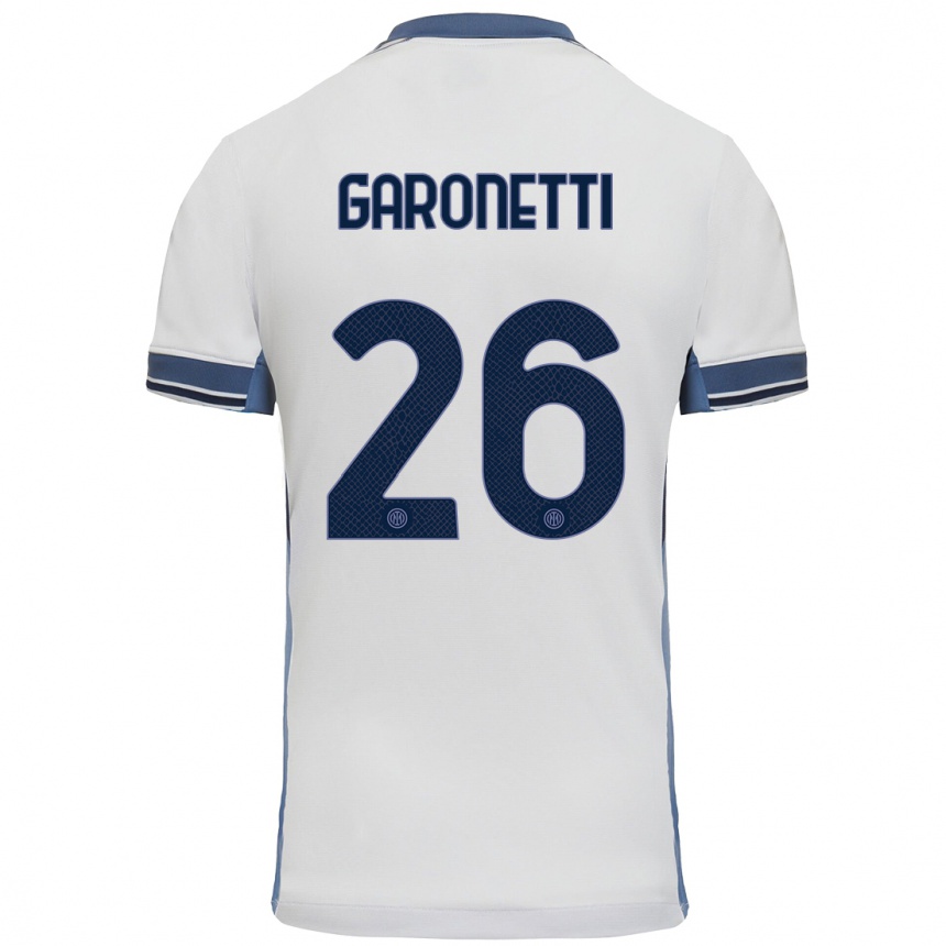 Enfant Football Maillot Gabriele Garonetti #26 Blanc Gris Tenues Extérieur 2024/25