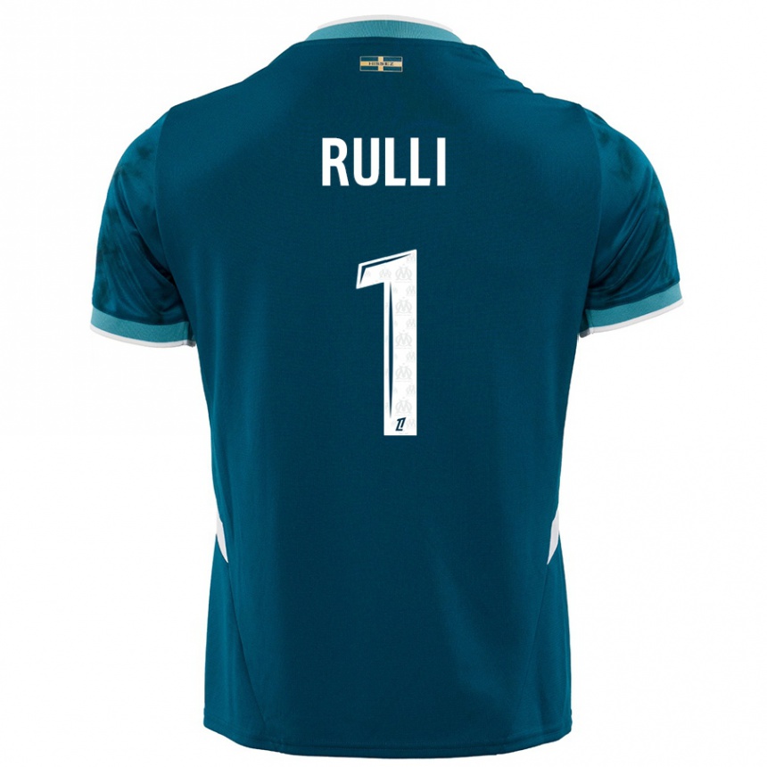 Enfant Football Maillot Gerónimo Rulli #1 Turquoise Bleu Tenues Extérieur 2024/25