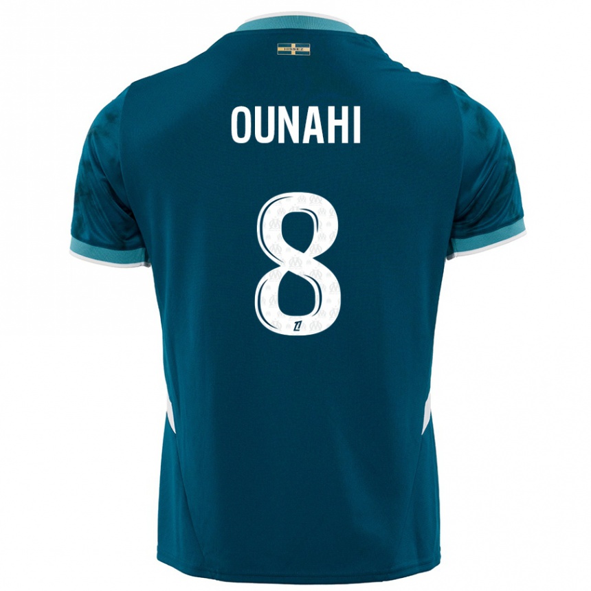 Enfant Football Maillot Azzedine Ounahi #8 Turquoise Bleu Tenues Extérieur 2024/25