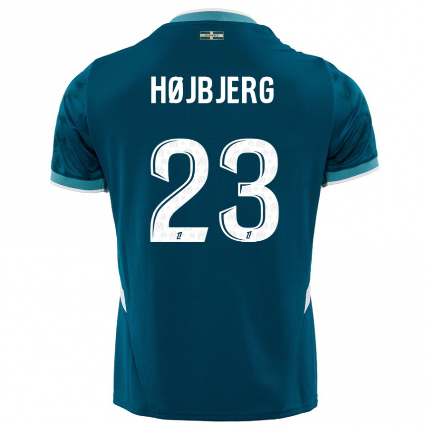 Enfant Football Maillot Pierre Emile Hojbjerg #23 Turquoise Bleu Tenues Extérieur 2024/25