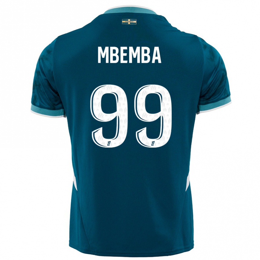 Enfant Football Maillot Chancel Mbemba #99 Turquoise Bleu Tenues Extérieur 2024/25