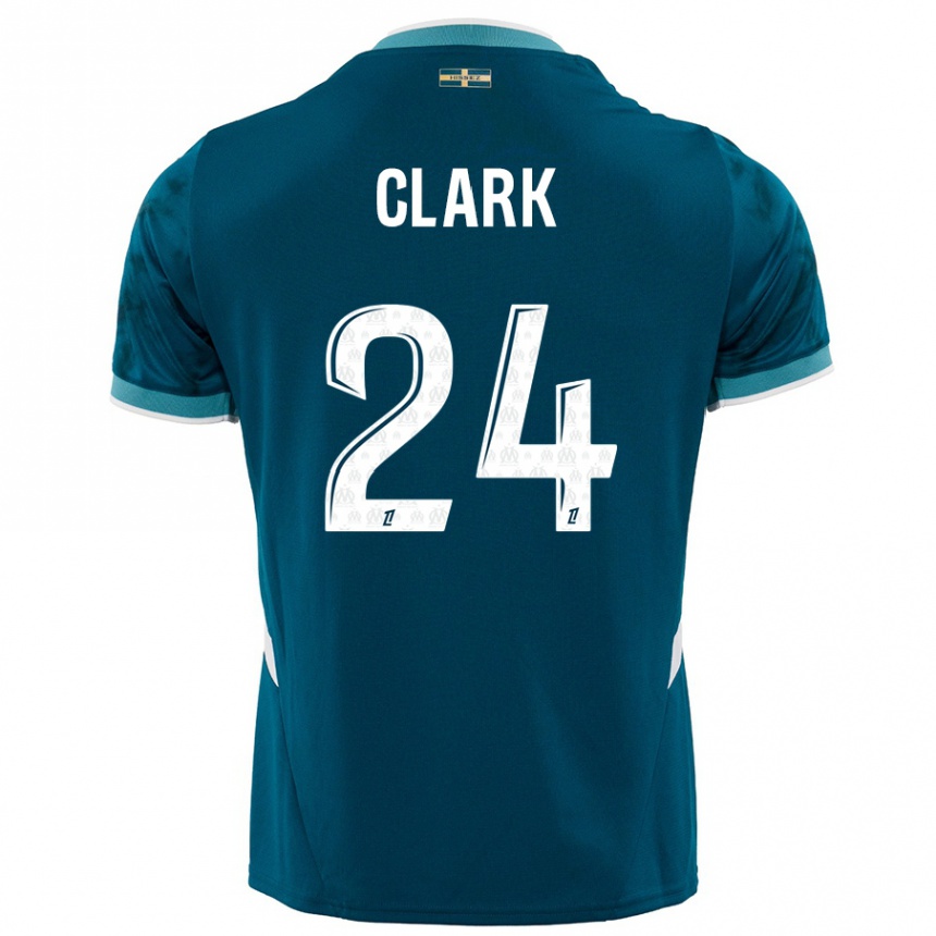 Enfant Football Maillot Ashley Clark #24 Turquoise Bleu Tenues Extérieur 2024/25