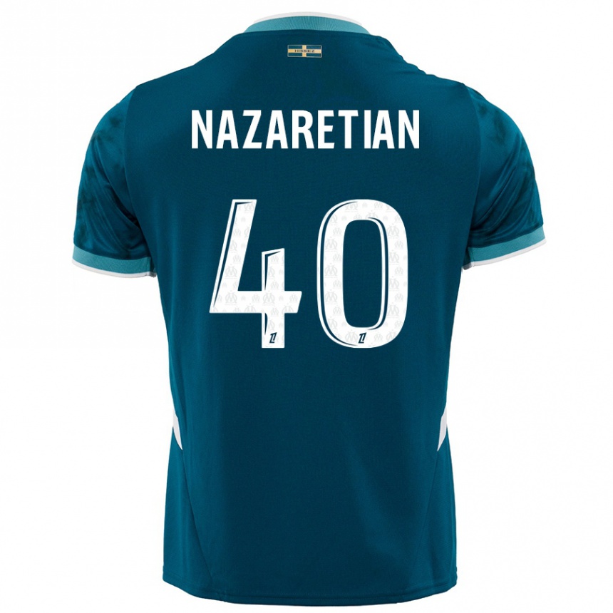 Enfant Football Maillot Manuel Nazaretian #40 Turquoise Bleu Tenues Extérieur 2024/25