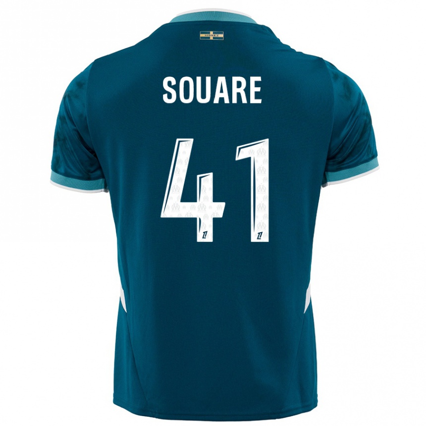 Enfant Football Maillot Cheick Souare #41 Turquoise Bleu Tenues Extérieur 2024/25