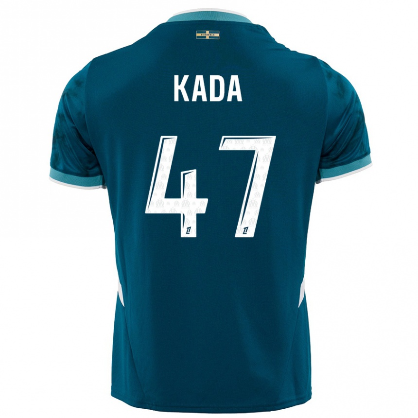 Enfant Football Maillot Joakim Kada #47 Turquoise Bleu Tenues Extérieur 2024/25