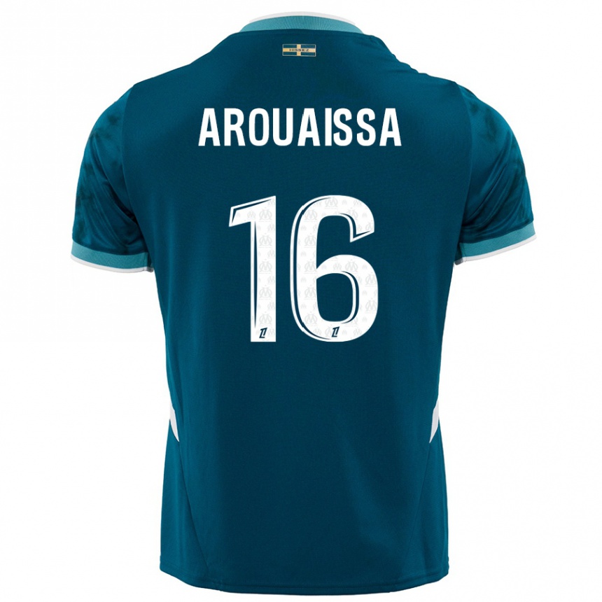 Enfant Football Maillot Ines Arouaissa #16 Turquoise Bleu Tenues Extérieur 2024/25