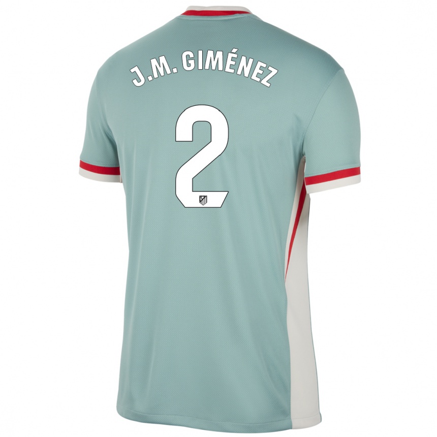 Enfant Football Maillot Jose Maria Gimenez #2 Beige Clair Bleu Tenues Extérieur 2024/25