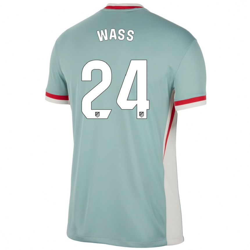 Enfant Football Maillot Daniel Wass #24 Beige Clair Bleu Tenues Extérieur 2024/25