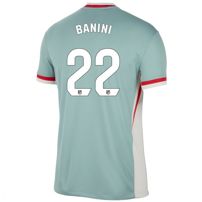 Enfant Football Maillot Estefania Banini #22 Beige Clair Bleu Tenues Extérieur 2024/25