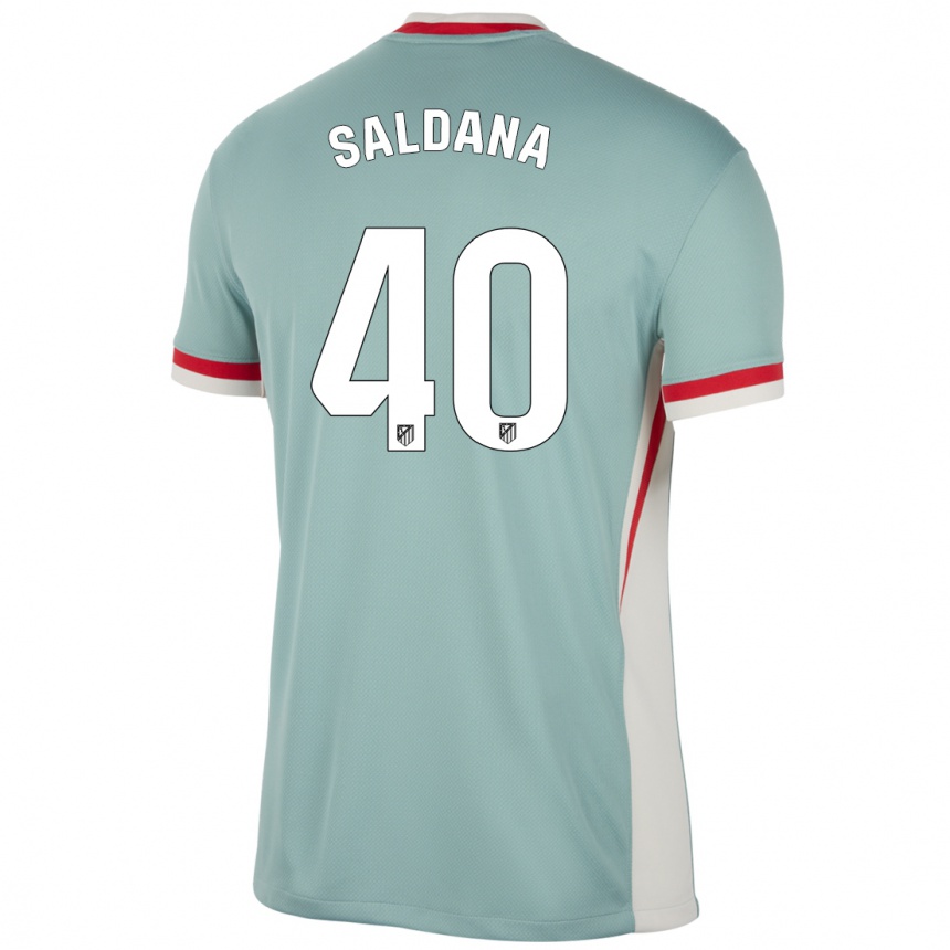 Enfant Football Maillot Jose Saldana #40 Beige Clair Bleu Tenues Extérieur 2024/25