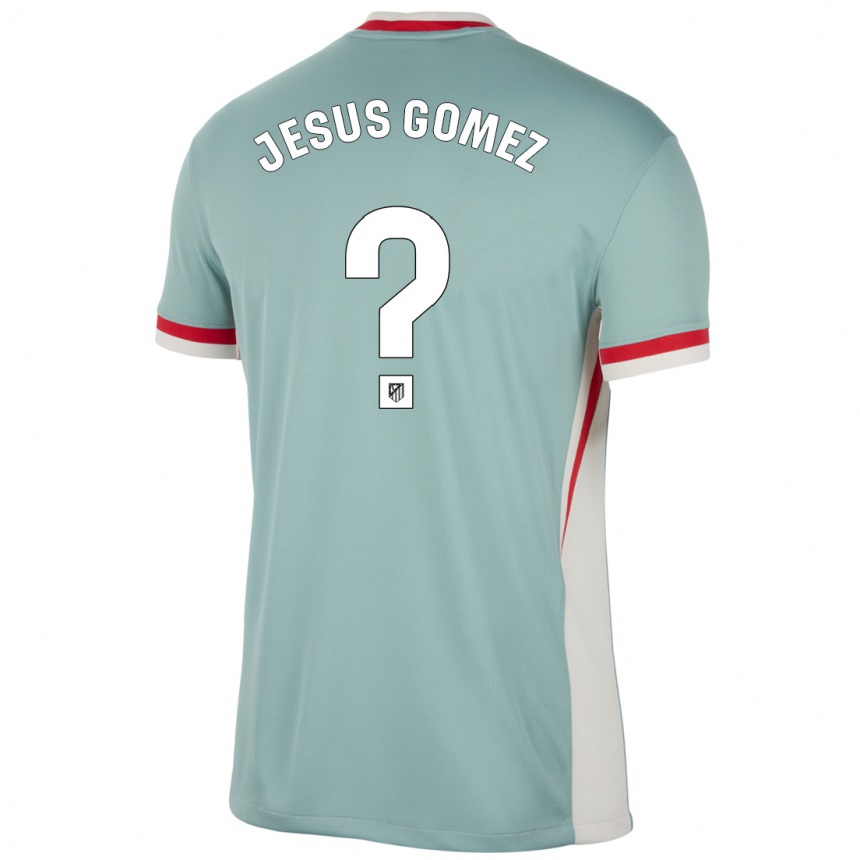 Enfant Football Maillot Jesus Gomez #0 Beige Clair Bleu Tenues Extérieur 2024/25