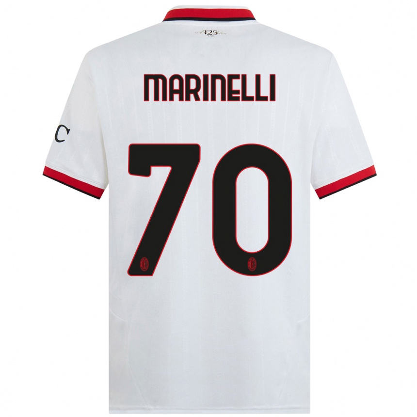 Enfant Football Maillot Gloria Marinelli #70 Blanc Noir Rouge Tenues Extérieur 2024/25