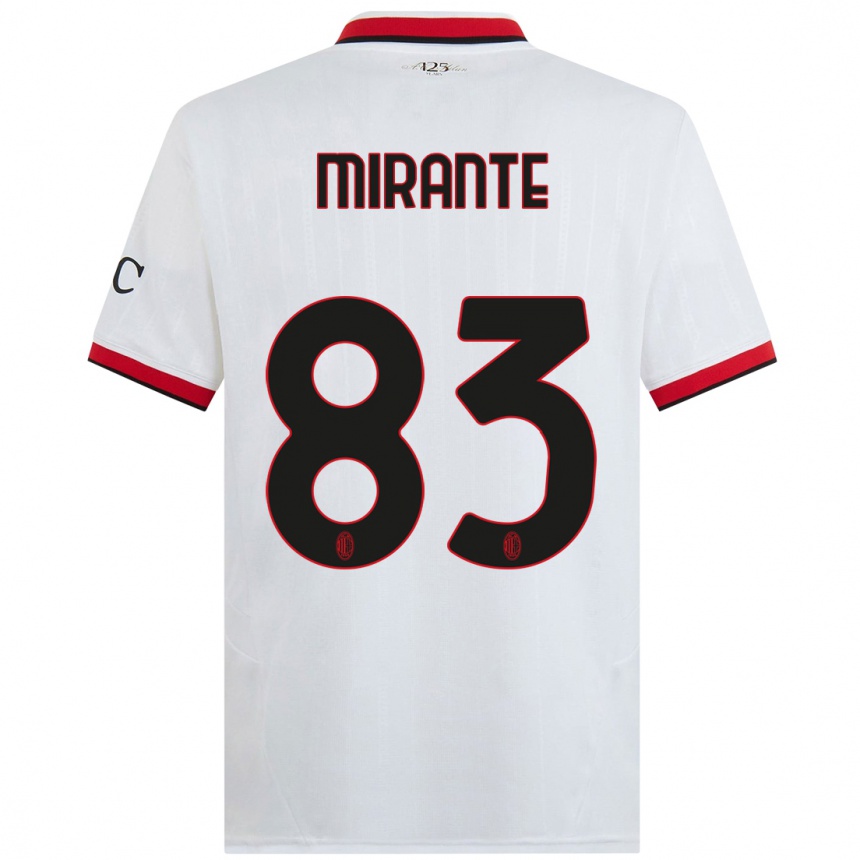 Enfant Football Maillot Antonio Mirante #83 Blanc Noir Rouge Tenues Extérieur 2024/25