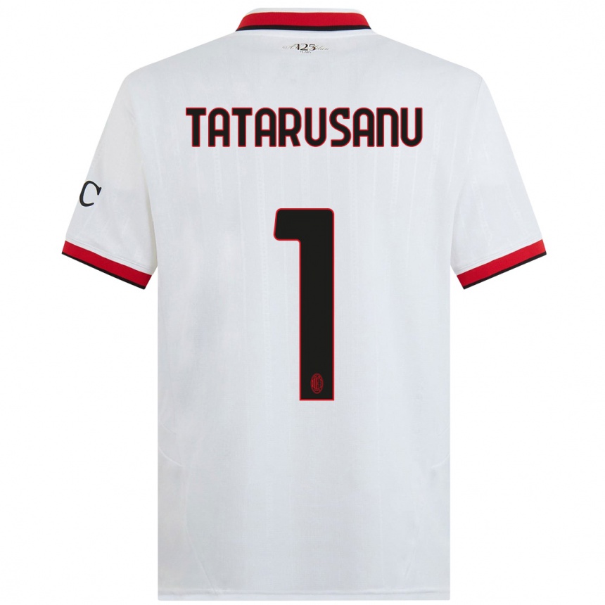 Enfant Football Maillot Ciprian Tatarusanu #1 Blanc Noir Rouge Tenues Extérieur 2024/25