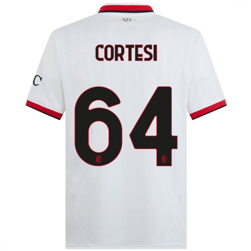 Enfant Football Maillot Selena Cortesi #64 Blanc Noir Rouge Tenues Extérieur 2024/25