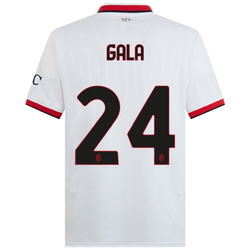 Enfant Football Maillot Antonio Gala #24 Blanc Noir Rouge Tenues Extérieur 2024/25