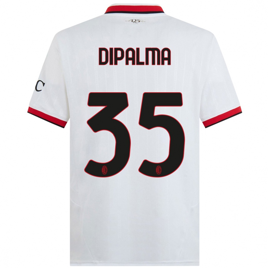 Enfant Football Maillot Matteo Dipalma #35 Blanc Noir Rouge Tenues Extérieur 2024/25