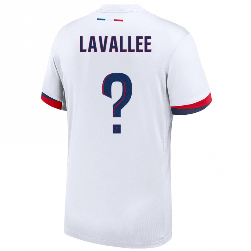 Enfant Football Maillot Lucas Lavallee #0 Blanc Bleu Rouge Tenues Extérieur 2024/25