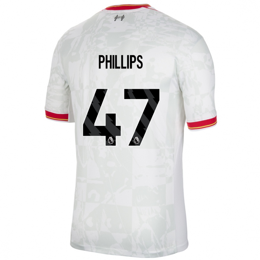 Enfant Football Maillot Nathaniel Phillips #47 Blanc Rouge Noir Troisieme 2024/25