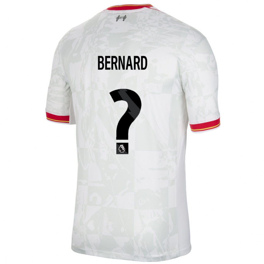 Enfant Football Maillot Dj Bernard #0 Blanc Rouge Noir Troisieme 2024/25