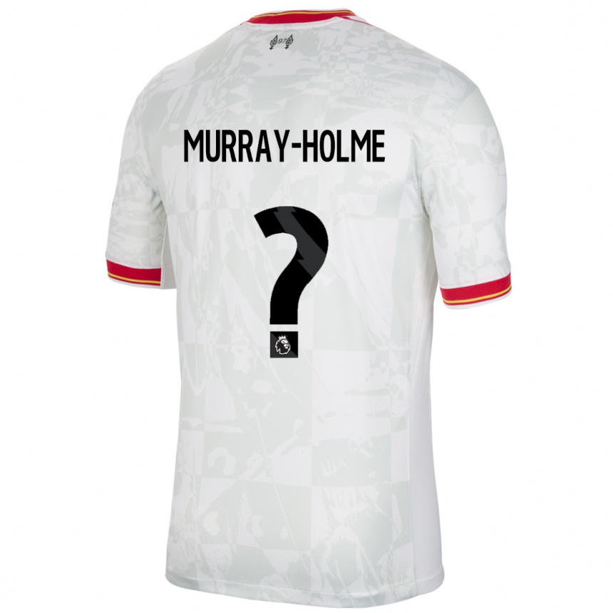 Enfant Football Maillot Hadyn Murray-Holme #0 Blanc Rouge Noir Troisieme 2024/25