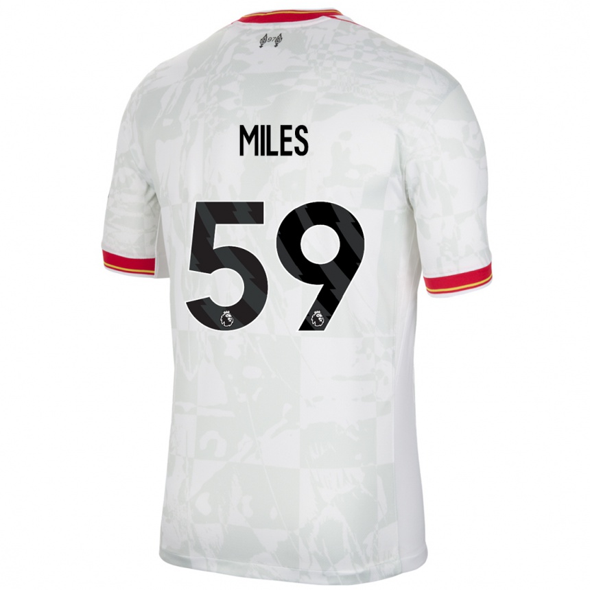 Enfant Football Maillot Terence Miles #59 Blanc Rouge Noir Troisieme 2024/25